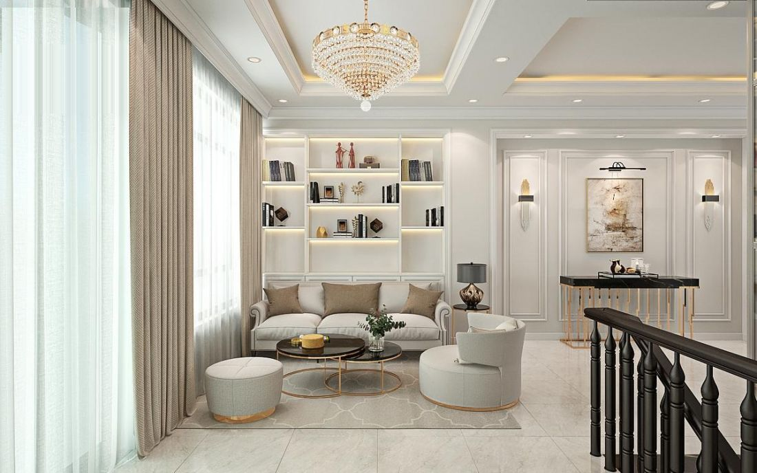 trang trí phong cách bán cổ điển