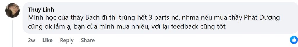 phản hồi của trung tâm Ielts uy tín tại hà nội - Ngoc Bach ielt